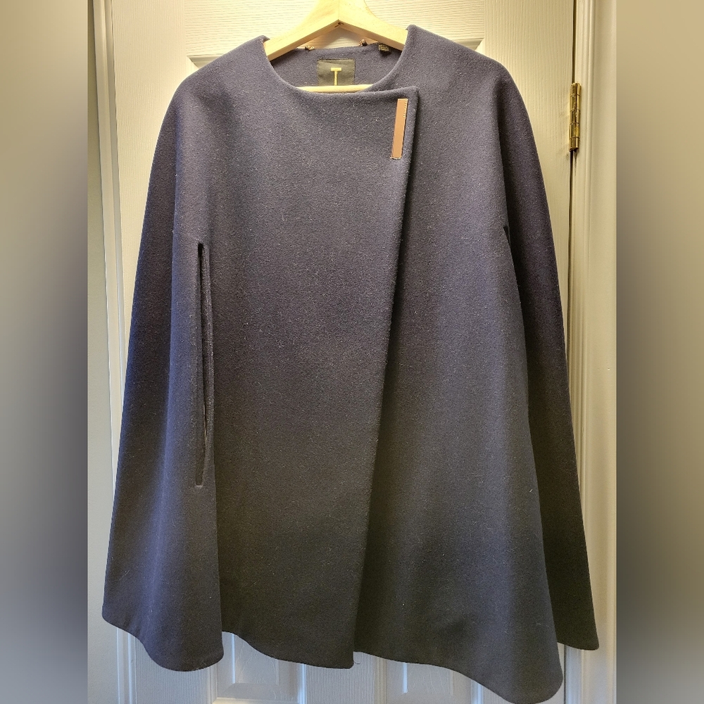 Ted Baker AILLAA Cape Coat in Navy